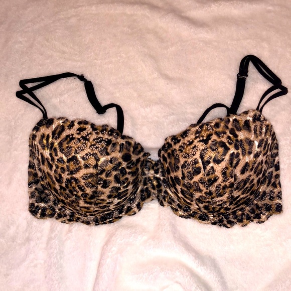 PINK Victoria's Secret Other - VS Pink Date Night push up 36D cheetah print bra